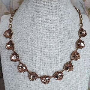 Stella • Dot Stella and Dot Somervell Pink Champagne Triangle Faceted Necklace